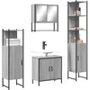 Image de vidaXL Ensemble de meubles de salle de bain 4 pcs Sonoma gris