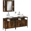Image de Vidaxl Ensemble D'armoires De Salle De Bain 3 Pcs ChÃªne FumÃ©