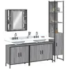 Image de vidaXL Ensemble d'armoires de salle de bain 4 pcs sonoma gris