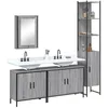 Image de vidaXL Ensemble de meubles de salle de bain 4 pcs Sonoma gris