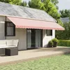 Image de Vidaxl Tissu De Remplacement Pour Auvent Rayures Rouges Et Blanches