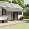 Image de Vidaxl Tissu De Remplacement De CantonniÃ¨re DÂ¿Auvent Rayure Anthracite