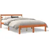 Image de vidaXL Cadre de lit sans matelas cire marron 150x200cm bois pin massif