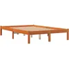 Image de Cadre de lit 140x190 cm bois pin massif cire marron