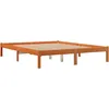 Image de vidaXL Cadre de lit cire marron 160x200 cm bois de pin massif
