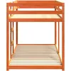Image de vidaXL Lit superposÃ© sans matelas cire marron 90x200 cm pin massif