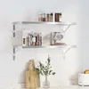 Image de vidaXL ÃtagÃ¨res murales 2 pcs 75x30x3 cm argentÃ© acier inoxydable