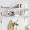 Image de vidaXL ÃtagÃ¨re murale Ã  2 niveaux 100x30x60cm argentÃ© acier inoxydable