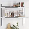 Image de vidaXL ÃtagÃ¨re murale 2 niveaux 75x23,5x60 cm argentÃ© acier inoxydable