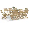Image de Vidaxl Chaises Pliables De Jardin Lot De 8 Bois Massif D'acacia