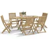 Image de Vidaxl Chaises De Jardin Pliantes Lot De 6 54,5x58x90 Cm Bois D'acacia