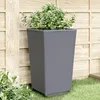 Image de Vidaxl JardiniÃ¨res 2 Pcs Gris 32,5x32,5x57 Cm PolypropylÃ¨ne