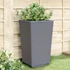 Image de Vidaxl JardiniÃ¨res 4 Pcs Gris 32,5x32,5x57 Cm PolypropylÃ¨ne