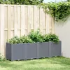 Image de Vidaxl JardiniÃ¨re Bleu Gris 160x40x53 Cm Pp
