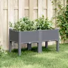 Image de Vidaxl JardiniÃ¨re Avec Pieds Gris 80x40x42 Cm Pp