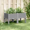 Image de Vidaxl JardiniÃ¨re Avec Pieds Gris Clair 80x40x42 Cm Pp