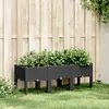 Image de Vidaxl JardiniÃ¨re Avec Pieds Noir 120x40x42 Cm Pp