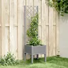 Image de Vidaxl JardiniÃ¨re Avec Treillis Gris Clair 40x40x142 Cm Pp