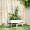 Image de Vidaxl JardiniÃ¨re Avec Treillis Blanc 80x40x142 Cm Pp