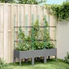 Image de Vidaxl JardiniÃ¨re Avec Treillis Gris Clair 120x40x142,5 Cm Pp