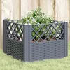 Image de Vidaxl JardiniÃ¨re Avec Piquets Gris 43,5x43,5x43,5 Cm Pp