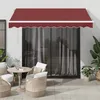 Image de Vidaxl Auvent RÃ©tractable Automatique Avec Led Bordeaux 300x250 Cm
