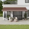 Image de Vidaxl Auvent RÃ©tractable Automatique Avec Led Marron 600x300 Cm