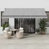 Image de Vidaxl Auvent Manuel RÃ©tractable Avec Led Anthracite Blanc 450x350 Cm