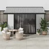 Image de Vidaxl Auvent RÃ©tractable Anthracite Et Blanc 4,5x3 M Tissu/Aluminium
