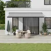 Image de Vidaxl Auvent RÃ©tractable Anthracite Et Blanc 5x3 M Tissu Et Aluminium
