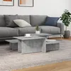 Image de vidaXL Tables basses 2 pcs gris bÃ©ton bois d'ingÃ©nierie