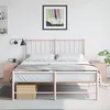 Image de vidaXL Tables de chevet 2 pcs rose 34,5x39x44 cm acier
