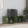 Image de vidaXL Meubles TV 2 pcs vert olive 67x39x44 cm acier