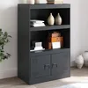 Image de vidaXL Buffet anthracite 67x39x107 cm acier