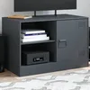 Image de vidaXL Meuble TV anthracite 67x39x44 cm acier