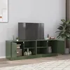 Image de vidaXL Meubles TV 2 pcs vert olive 67x39x44 cm acier