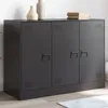 Image de vidaXL Buffet noir 99x39x73 cm acier