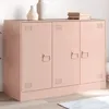 Image de vidaXL Buffet rose 99x39x73 cm acier