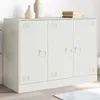 Image de vidaXL Buffet blanc 99x39x73 cm acier