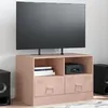 Image de vidaXL Meuble TV rose 67x39x44 cm acier