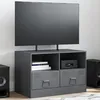 Image de vidaXL Meuble TV anthracite 67x39x44 cm acier