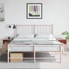 Image de vidaXL Tables de chevet 2 pcs rose 34,5x39x44 cm acier