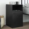 Image de vidaXL Table de chevet noir 34,5x39x62 cm acier