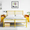 Image de vidaXL Tables de chevet 2 pcs jaune moutarde 34,5x39x62 cm acier