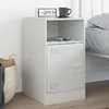 Image de vidaXL Table de chevet blanc 34,5x39x62 cm acier