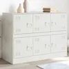 Image de vidaXL Buffet blanc 99x39x73 cm acier