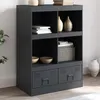 Image de vidaXL Buffet haut anthracite 67x39x95 cm acier