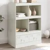 Image de vidaXL Buffet haut blanc 67x39x95 cm acier