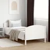 Image de vidaXL Cadre de lit sans matelas blanc 75x190 cm bois de pin massif
