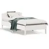 Image de vidaXL Cadre de lit sans matelas blanc 75x190 cm bois de pin massif